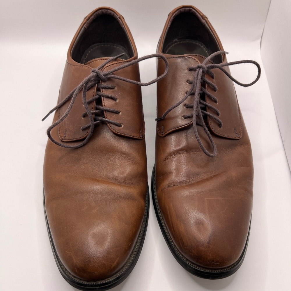 Aston Grey Cleveland Mens Dress Shoes Brown Leather Lace Up Oxford Size 8 - Picture 3 of 7